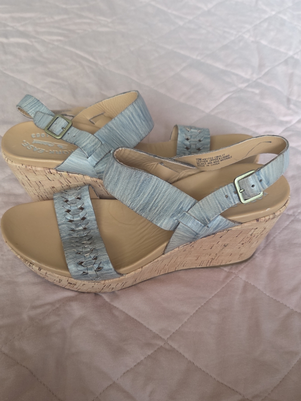 Kork-Ease Austin Braid Wedge Sandals Womens Size 10